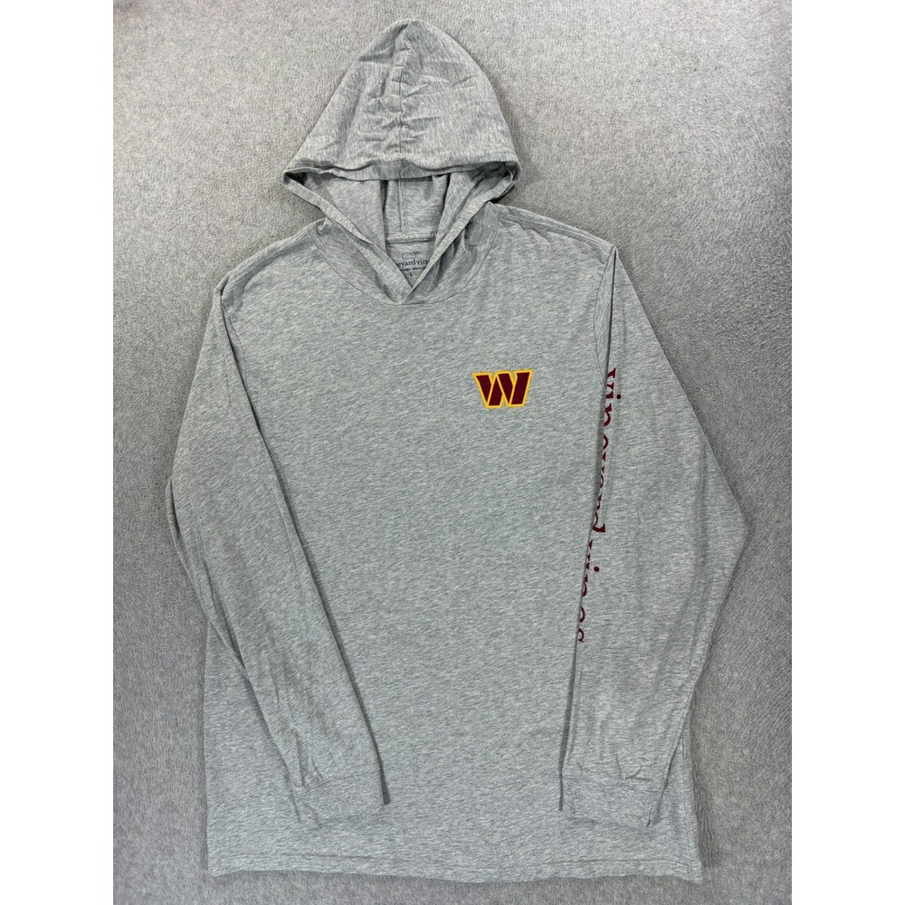 Washington Commanders Vineyard Vines Stadium Hoodie Shirt (Men's Large) Gray